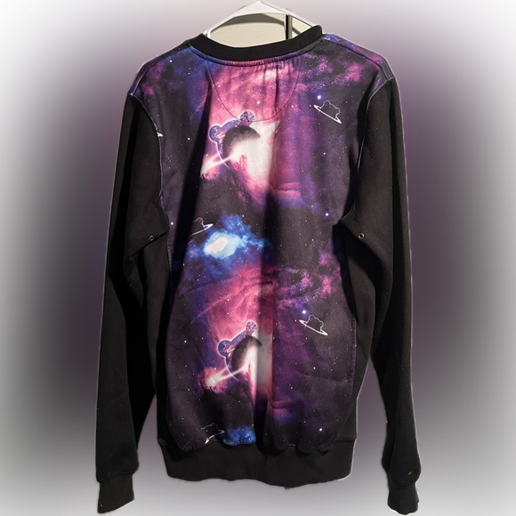 Entree LS Astro Teddy Bear Men’s Pullover Sweat Shirt with pockets Size M - Picture 2 of 5